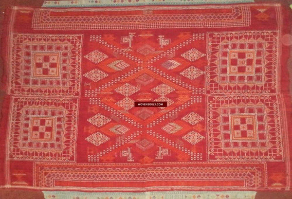 803 Shekhawati Bishnoi Shawl Rajasthan Textile Art-WOVENSOULS-Antique-Vintage-Textiles-Art-Decor