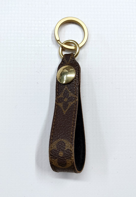 Heart shaped Keychain upcycled from authentic Louis Vuitton