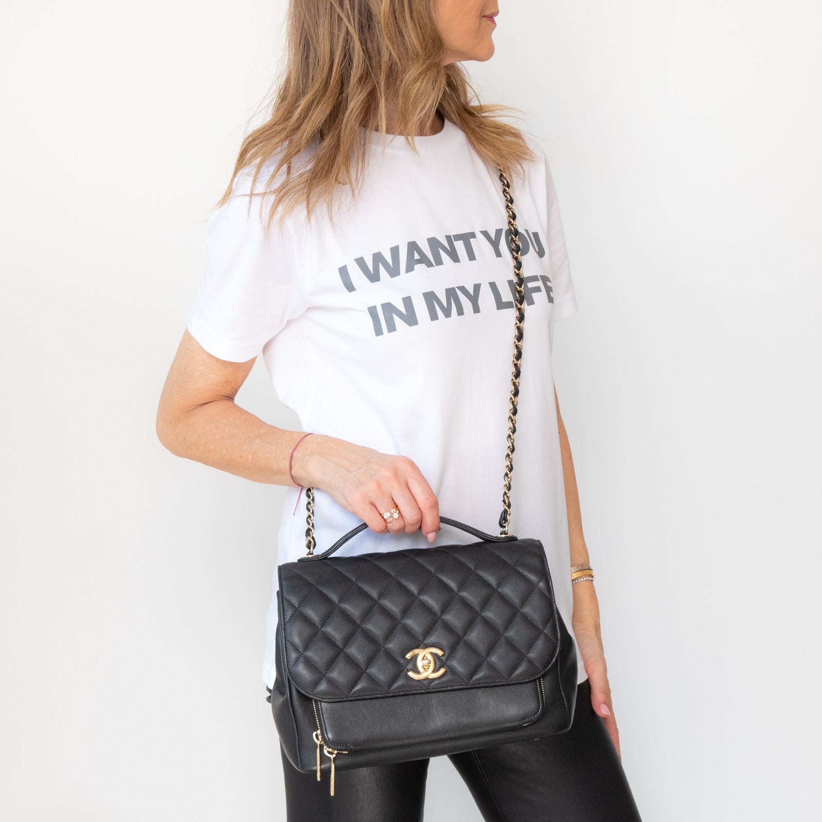 image of Chanel Black Business Affinity Bag