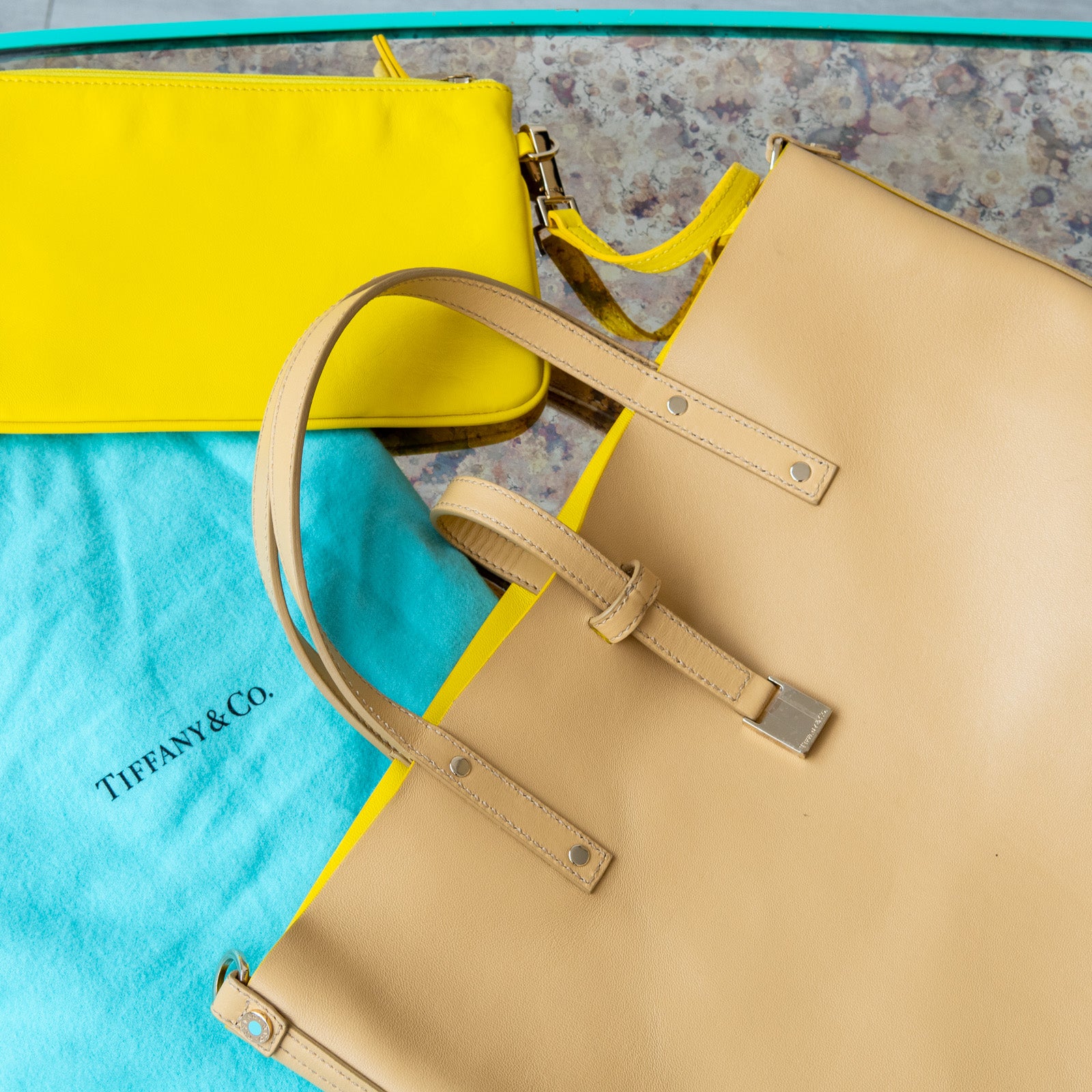 Image of Tiffany And Co Reversible  Leather Bag