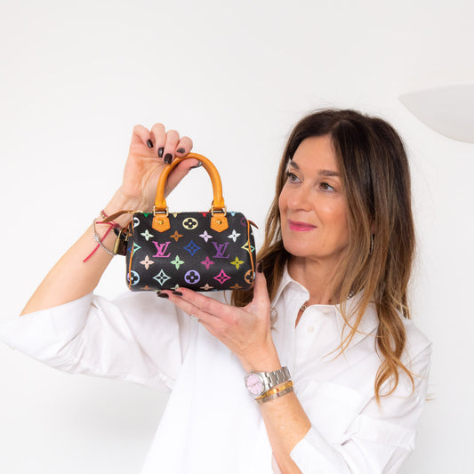 Louis Vuitton Takashi Murakami Nano Speedy Black Multicolour Limited E –  EVEYSPRELOVED