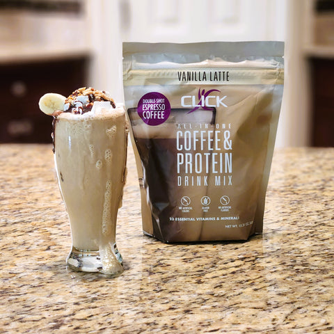 Click Coffee Protein Banana Split Smoothie