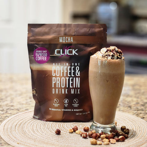 CLICK Coffee Protein Hazelnut Mocha Smoothie