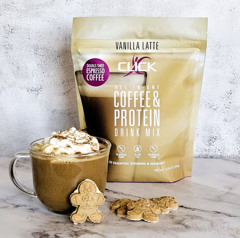 CLICK Coffee Protein Gingerbread Latte Recipe