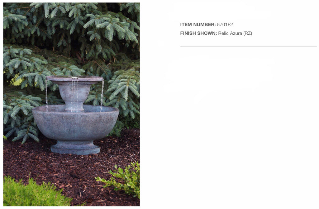 Alfresco Fountain with and w/out Plume Light – Absolute Home & Garden