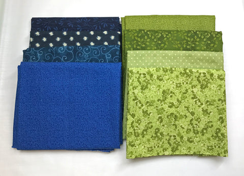 Blue and green blender fabric