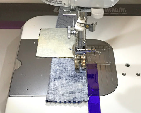 the use of leaders and enders for quilt piecing at a sewing machine