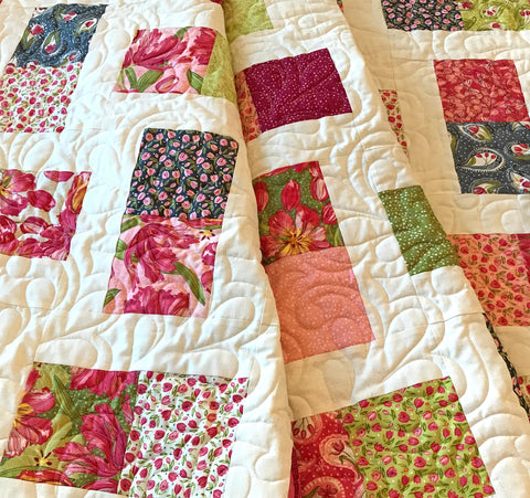 Close up of Hidden Charms quilt pattern