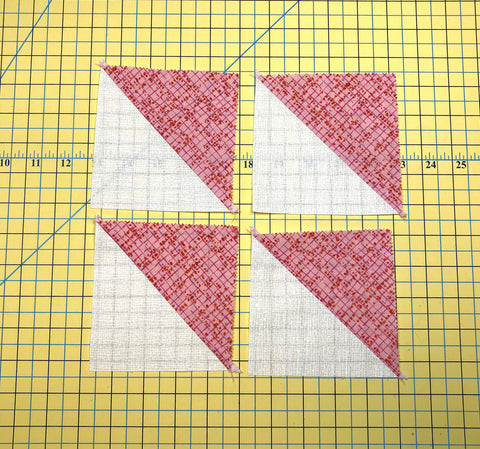 Half Square Triangles Pressing Open