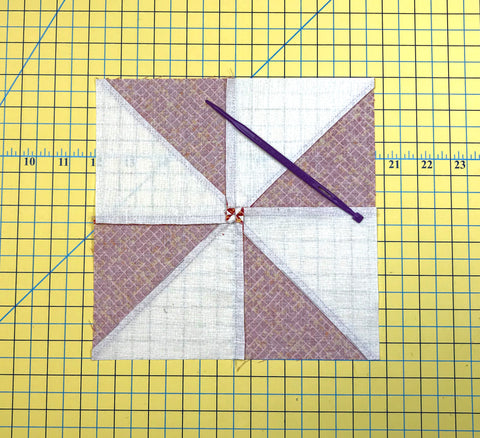 Pressing a Pinwheel quilt block