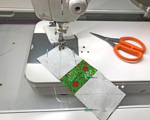 Christmas Tree Block tree strips sewing