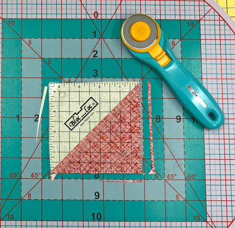 Trimming half square triangles