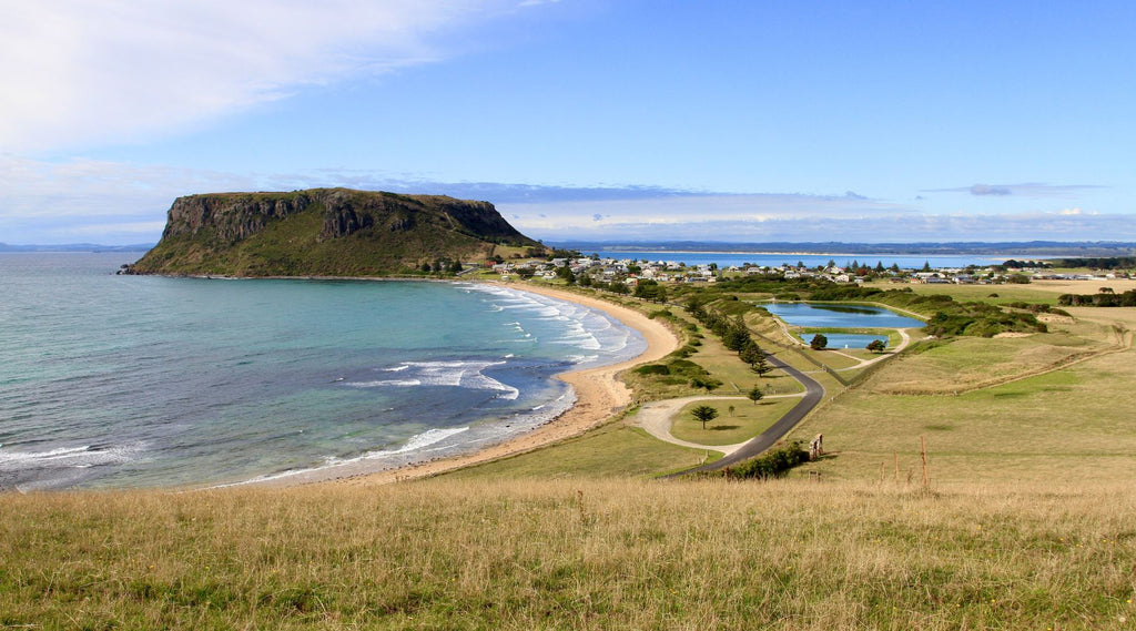 The headland called the Nut in the town of Stanley Tasmania