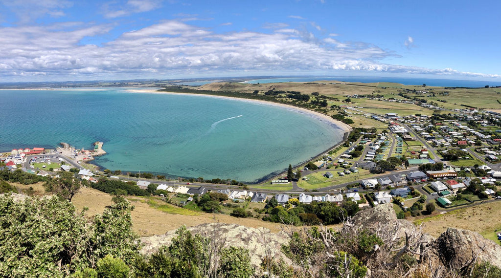 The coastline of the town Stanley in Tasmania