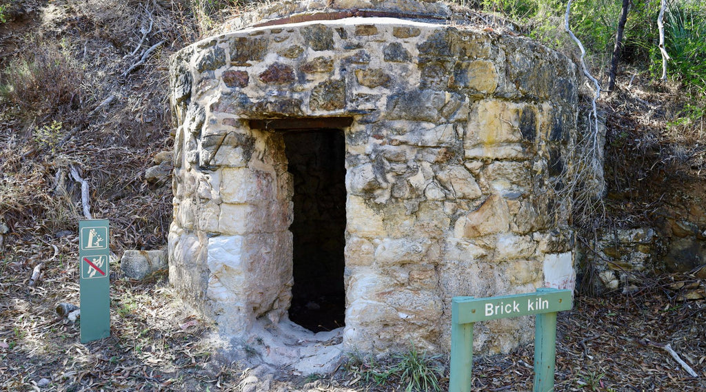 Brick kiln ruins at silverton mine site at deep creek national park south australia