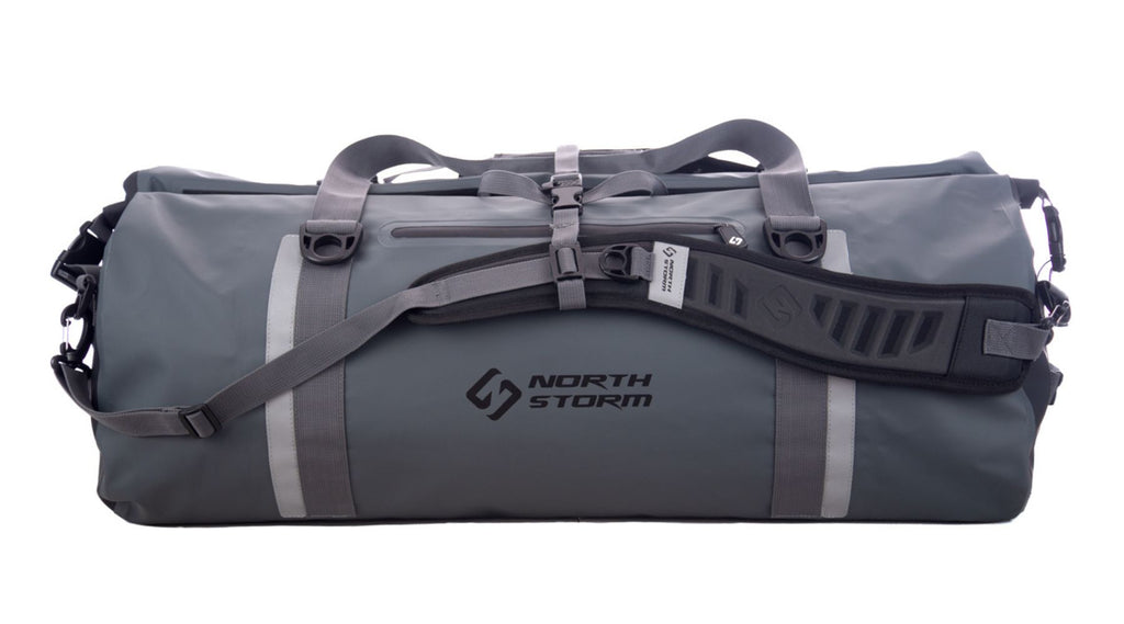 FEATURES OF A NORTH STORM 60L WATERPROOF DUFFEL BAG 