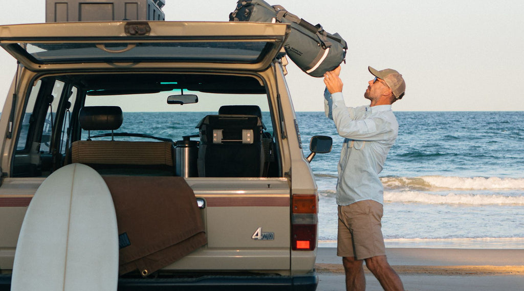 WATERPROOF DUFFEL BAG ON ROOF RACKS