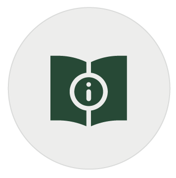 icon with a book open in half