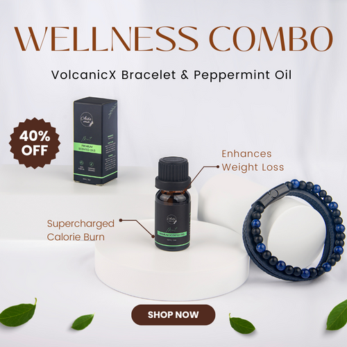 VolcanicX Bracelet & Peppermint Oil Wellness Combo