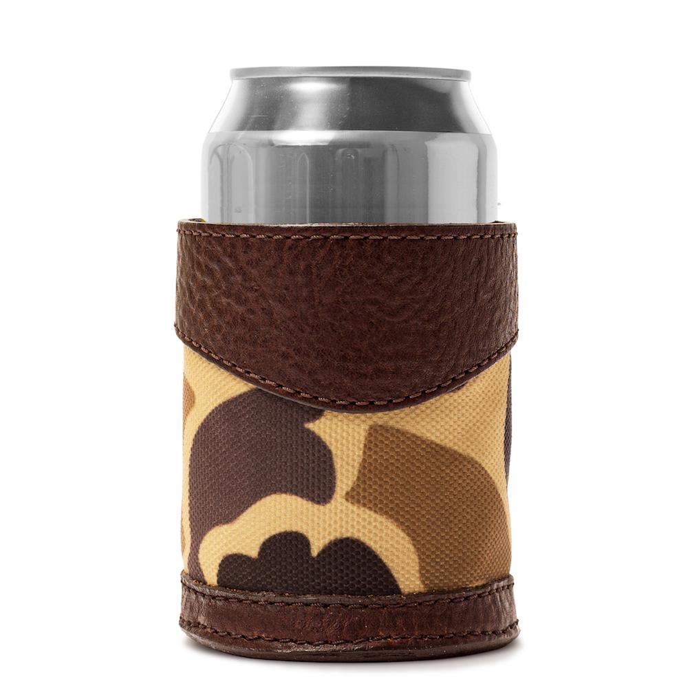 Vintage Oxbow Campaign Leather Can Koozie