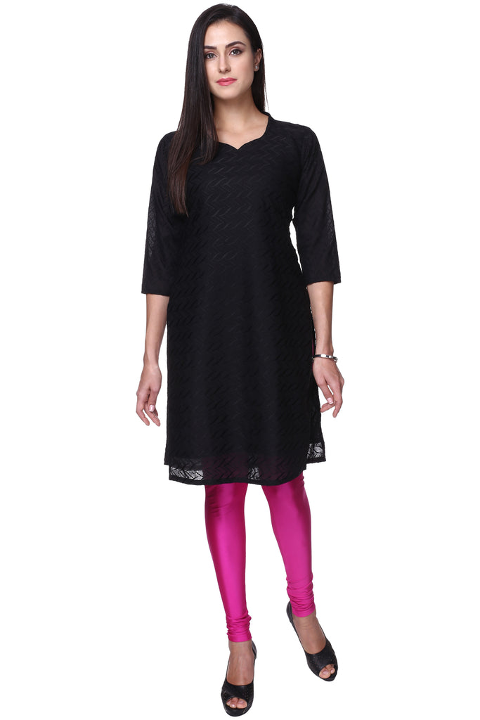 Cotton Plain Ladies Black Shimmer Leggings, Size: S - XXL at Rs 140 in Delhi