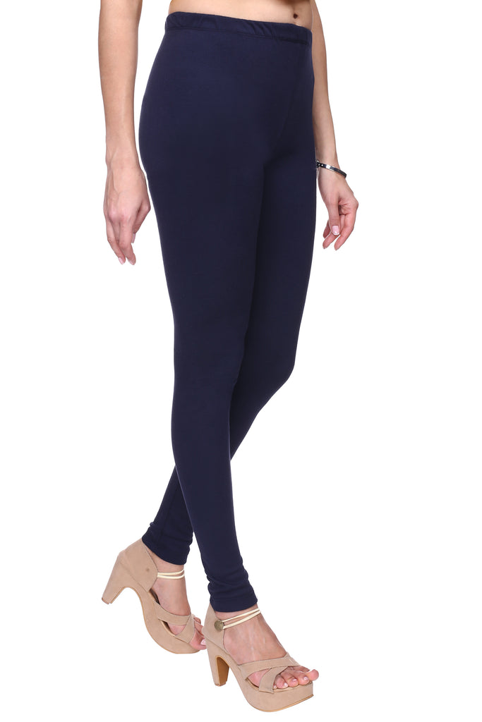 Buy Nextone Women's Leggings Dark Blue 4 Way Stretchable Long Churidar  Leggings (Dark Blue, Free Size) at