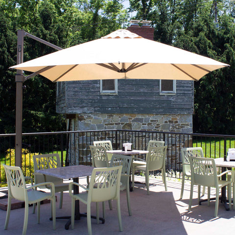 Cantilever Umbrellas have no center pole obstructing the space