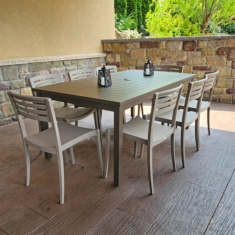 The Sigma 69x39 dining table seats up to 8 people