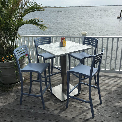 commercial outdoor table by the bay