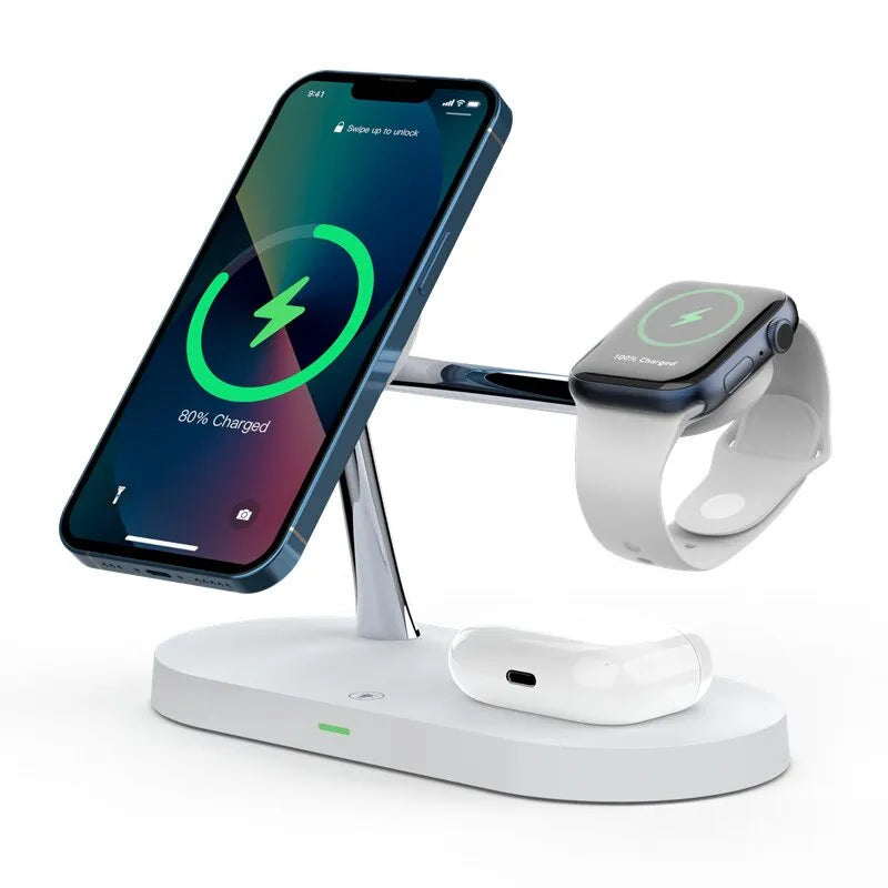 Wireless Fast-Charging Station for iPhone, AirPods, Apple Watch