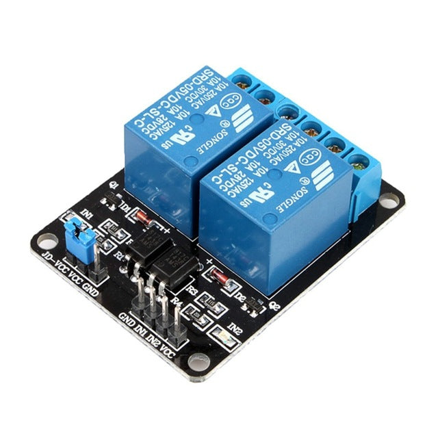 Relay Module for Arduino (2 Channels - 5V) – Future Electronics Egypt