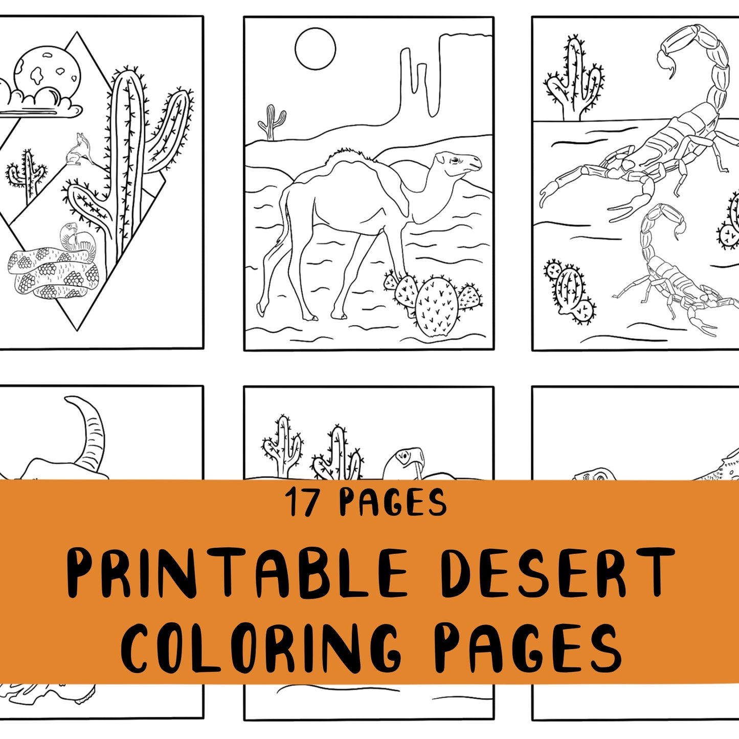 desert coloring pages for preschoolers