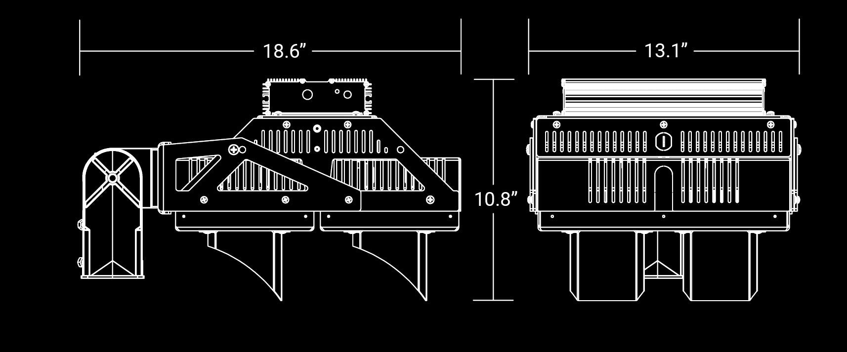 DRX Area Light - Dimensions