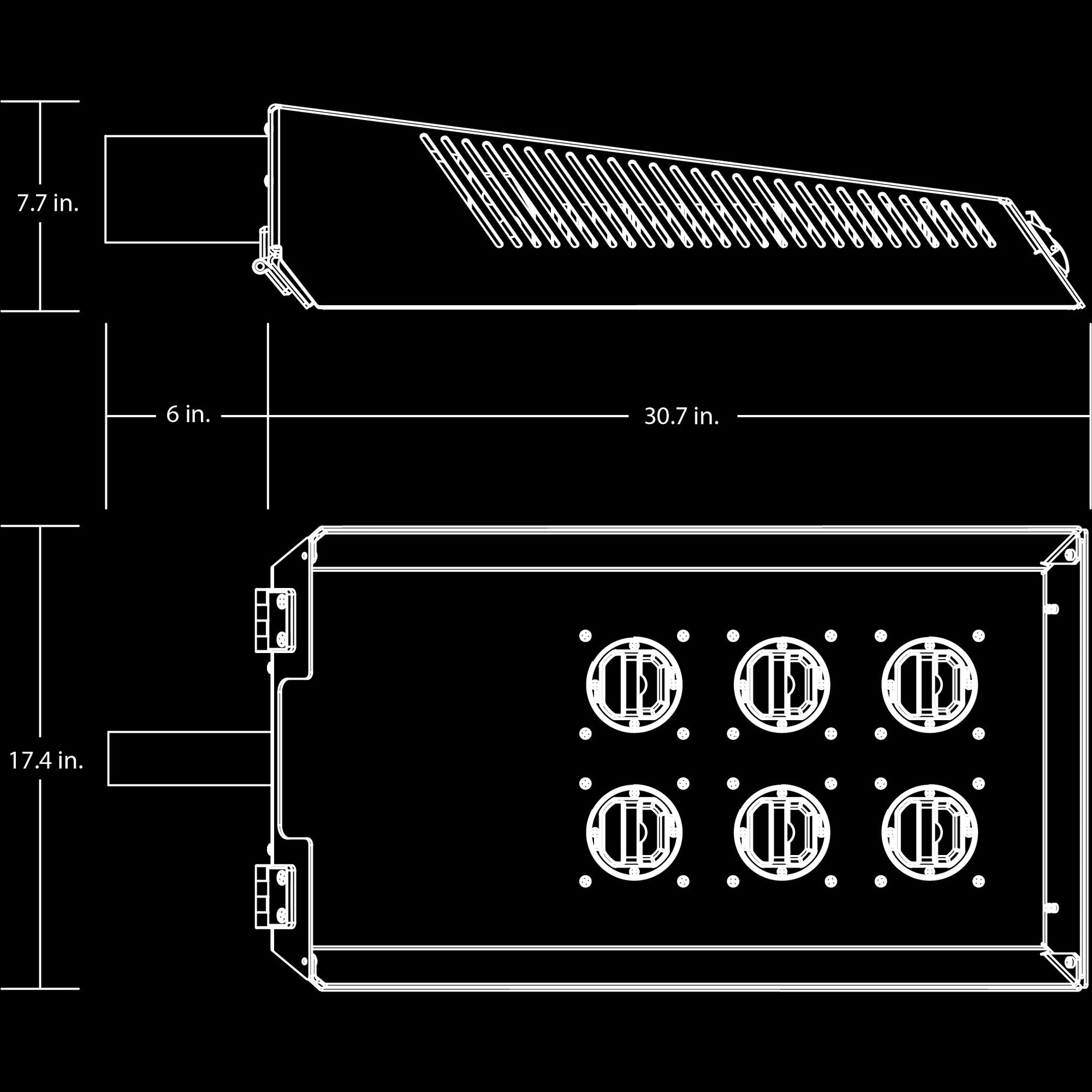 GT6 Light Fixture - Dimensions