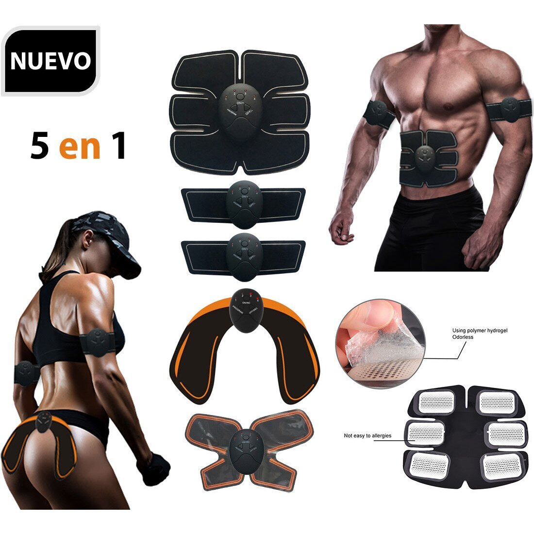 Electro Estimulador Muscular 5 en 1