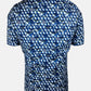 Blue Abstract Short Sleeve