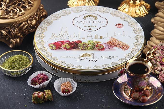 Zaitoune Premium Turkish Delight - Handcrafted from Turkey with Authentic Flavor - Perfect for Dessert Snack or Gift, 650G - Babanuj product image