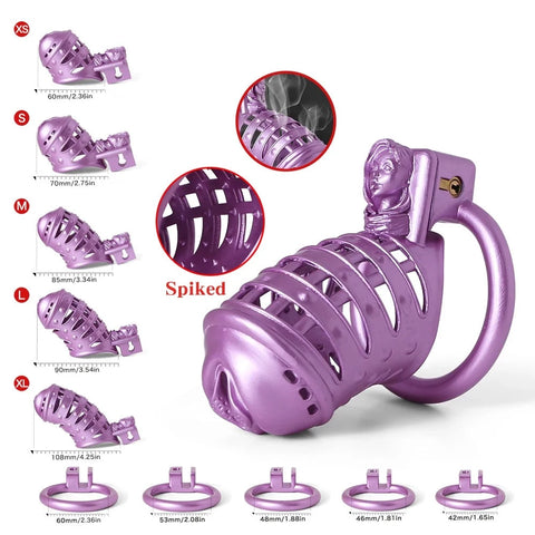 Keuschheitskäfig mit Spikes, 3D-gedruckter Pussy-Peniskäfig für Sissy - SpikedChastity