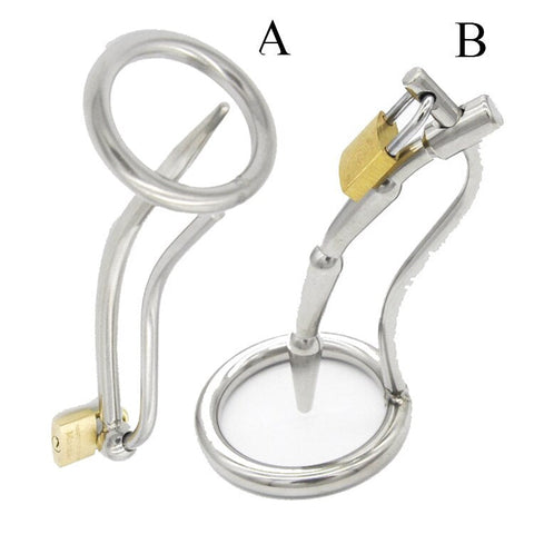 Cage de chasteté en métal PA pour hommes - SpikedChastity