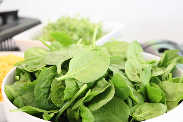 Spinach is considered as a vegetable which is high in purines, bringing a negative impact to uric acid levels.