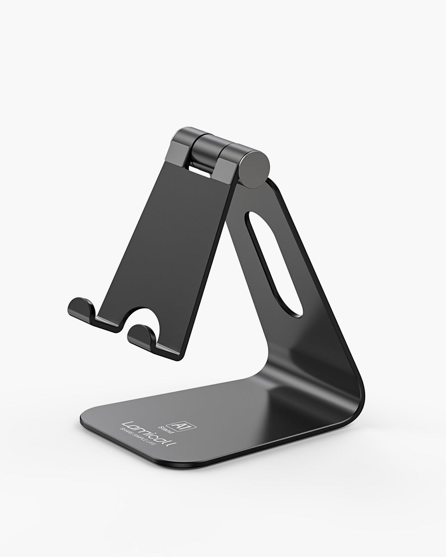 Lamicall Foldable Phone Stand for Desk Bundle Black-White