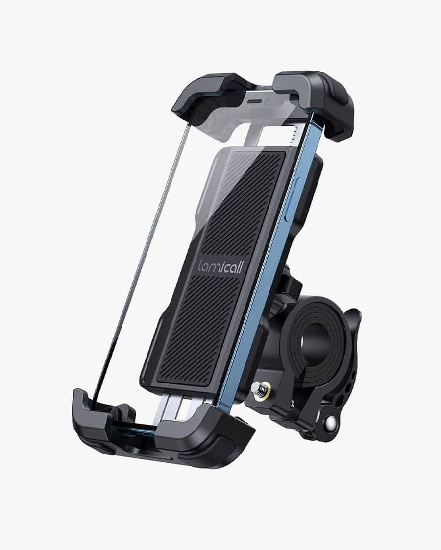 Bike Phone Holder, Handlebar Clam for Motorcycle, E-bike, Scooter, One Hand  Operation Bicycle Mount for iPhone 15, 14 Pro Max, X, XS, Galaxy S24 Ultra