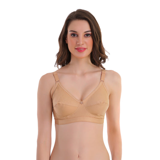 pooja ragenee Double Layer Cotton Blend Women Full Coverage Non Padded Bra  - Buy pooja ragenee Double Layer Cotton Blend Women Full Coverage Non  Padded Bra Online at Best Prices in India