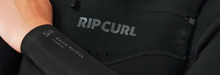 A close up of a Rip Curl Dawn Patrol Wetsuit