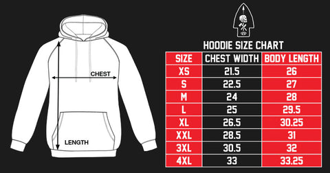 Couture Hoodie Size Chart