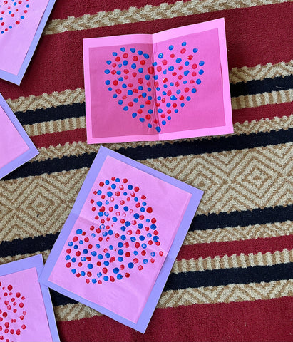 Valentine's cards handmade by the Ubuntu Life Foundation children.