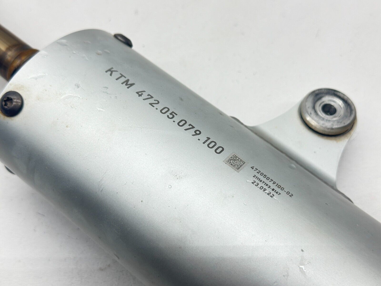 2023 KTM 85SX Exhaust Silencer Muffler Silver Slip On Pipe 47205079100 85 SX MC