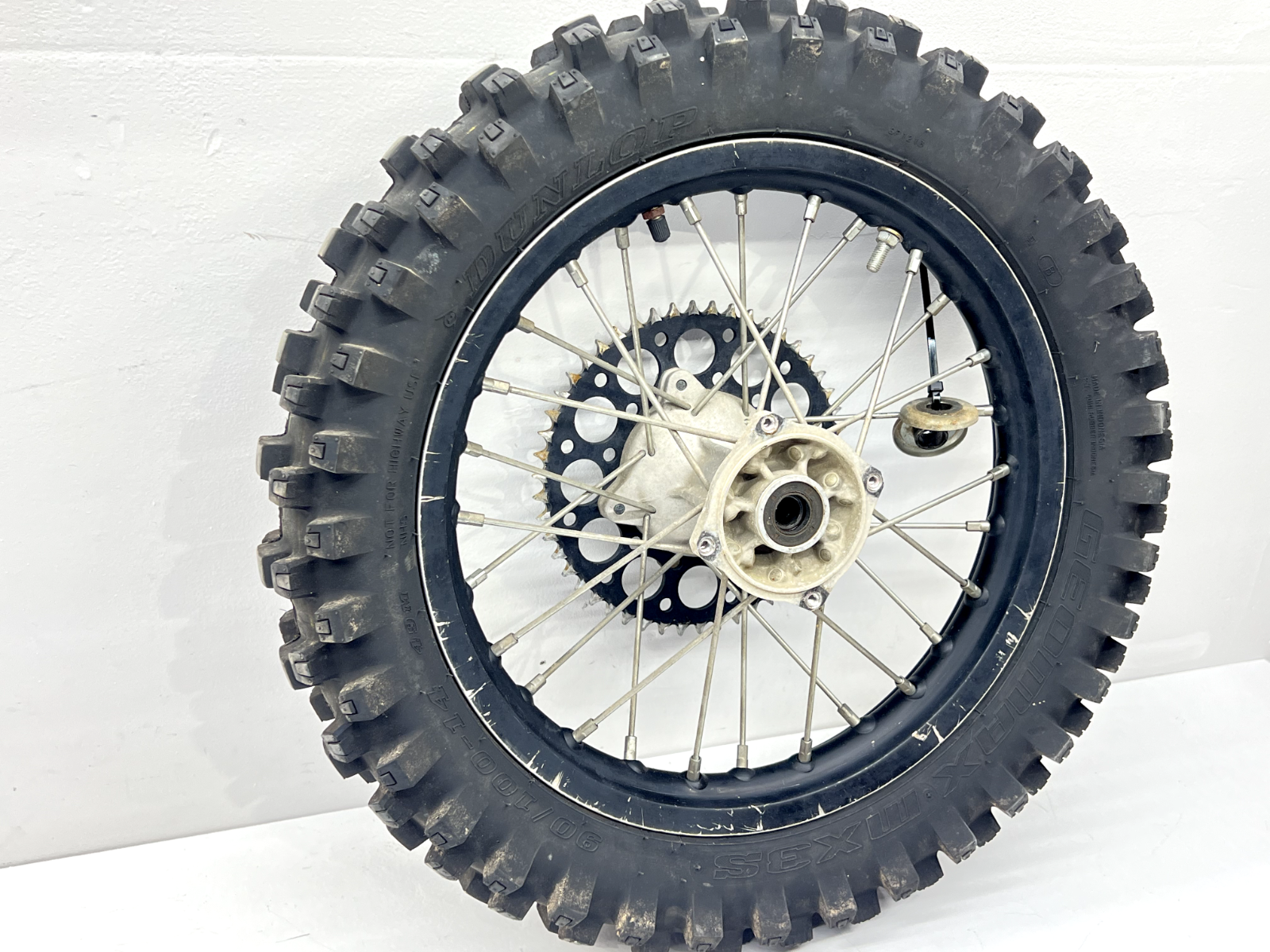 2015 Kawasaki KX85 Wheel Set Tire Rim Spacer Rotor Black Hub 21” Front 19" Rear