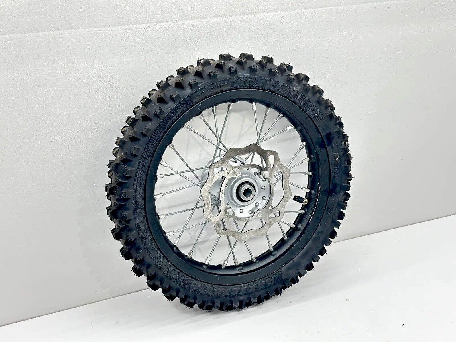 NEW 2023 KTM 50 SX Front Wheel OEM Rim Tire Rotor Black 12 Hub MC TC 45309001044