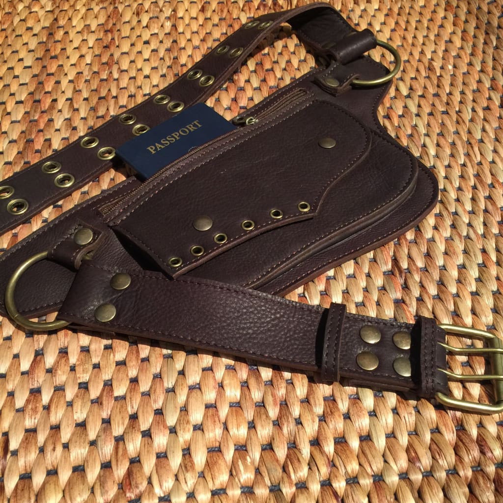 Leather Hip Bag / Utility Belt / Large Phone Pocket - ARTISAN - Leather ...